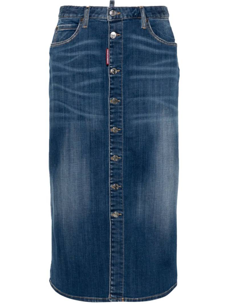 DSQUARED2 med-length denim skirt - Black von DSQUARED2