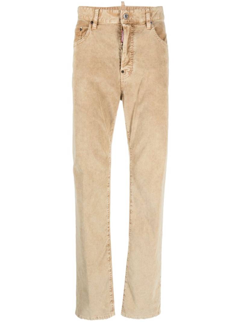 DSQUARED2 mid-rise corduroy trousers - Neutrals von DSQUARED2