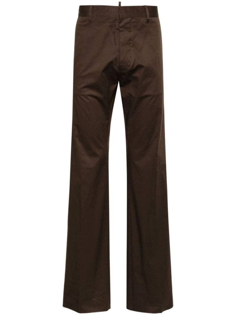 DSQUARED2 mid-rise twill chino trousers - Brown von DSQUARED2