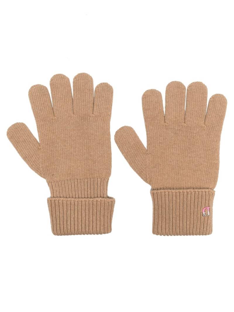 DSQUARED2 monogram-detail gloves - Neutrals von DSQUARED2