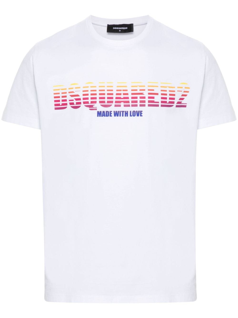 Dsquared2 ombré-logo print T-shirt - White von Dsquared2