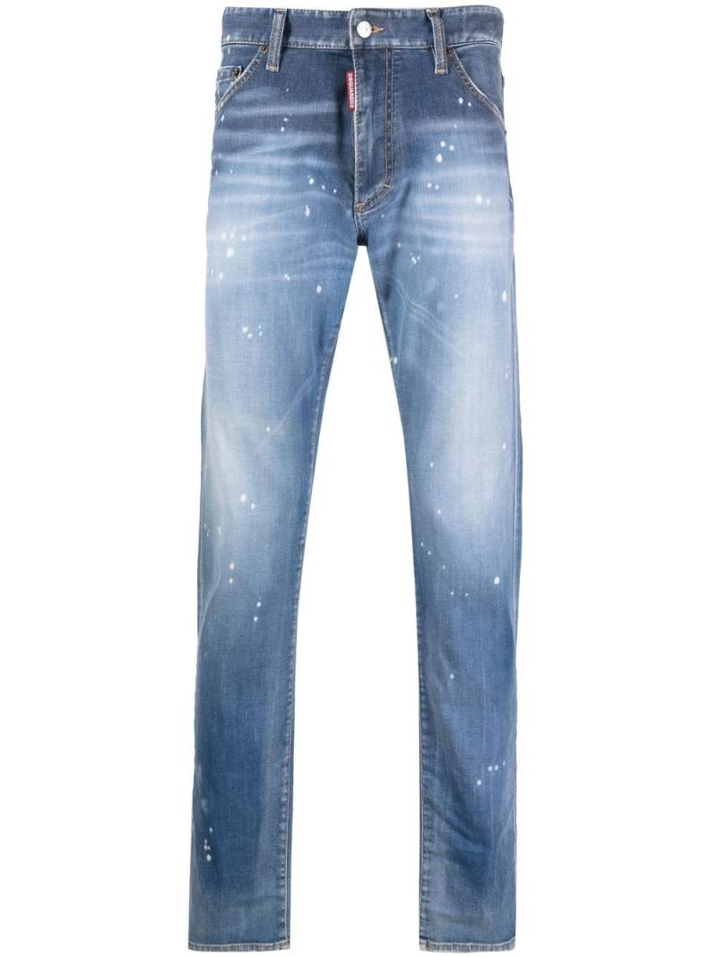 DSQUARED2 paint splatter-print jeans - Blue von DSQUARED2