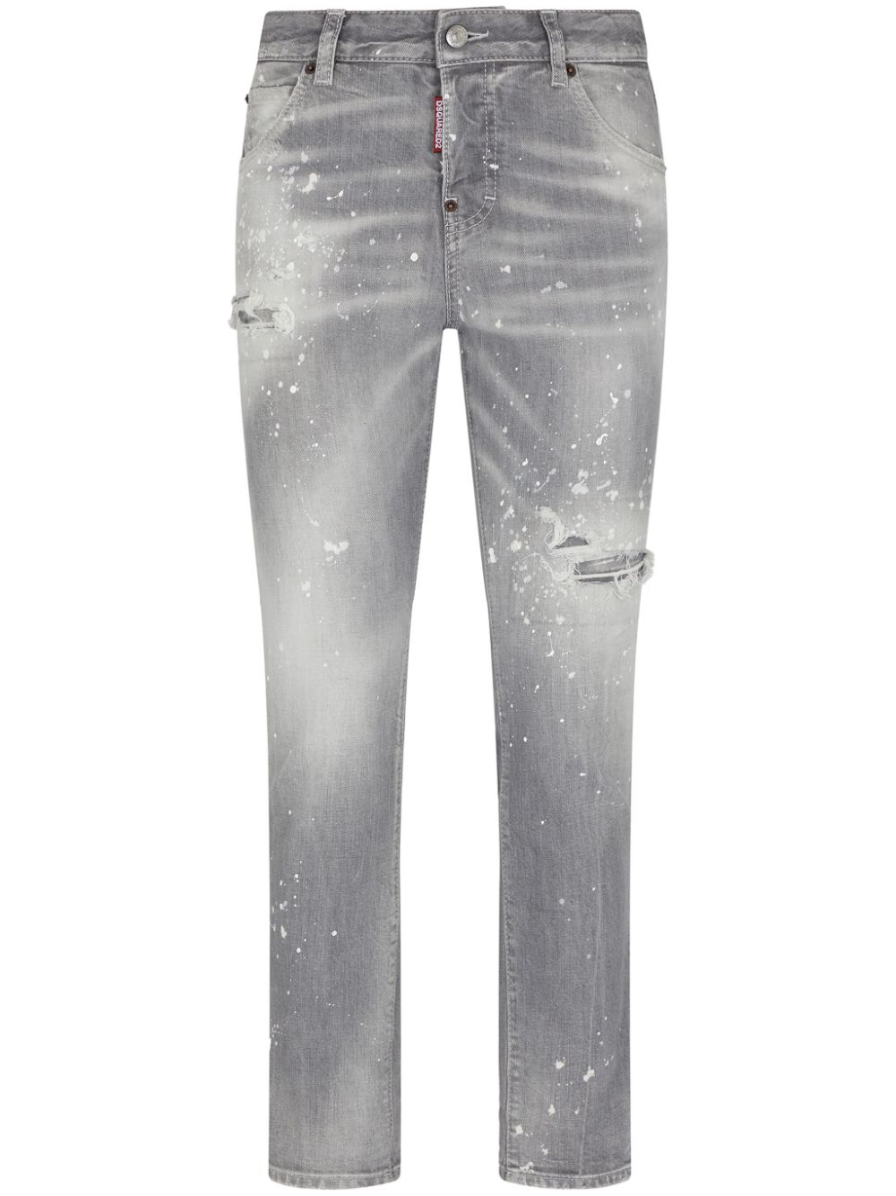 DSQUARED2 paint-splatter ripped jeans - Grey von DSQUARED2