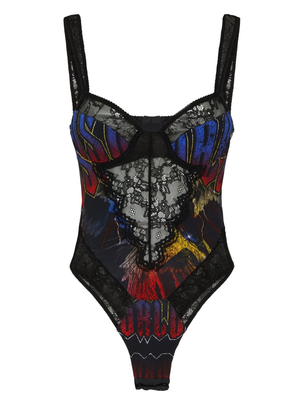 DSQUARED2 panelled lace body - Black von DSQUARED2