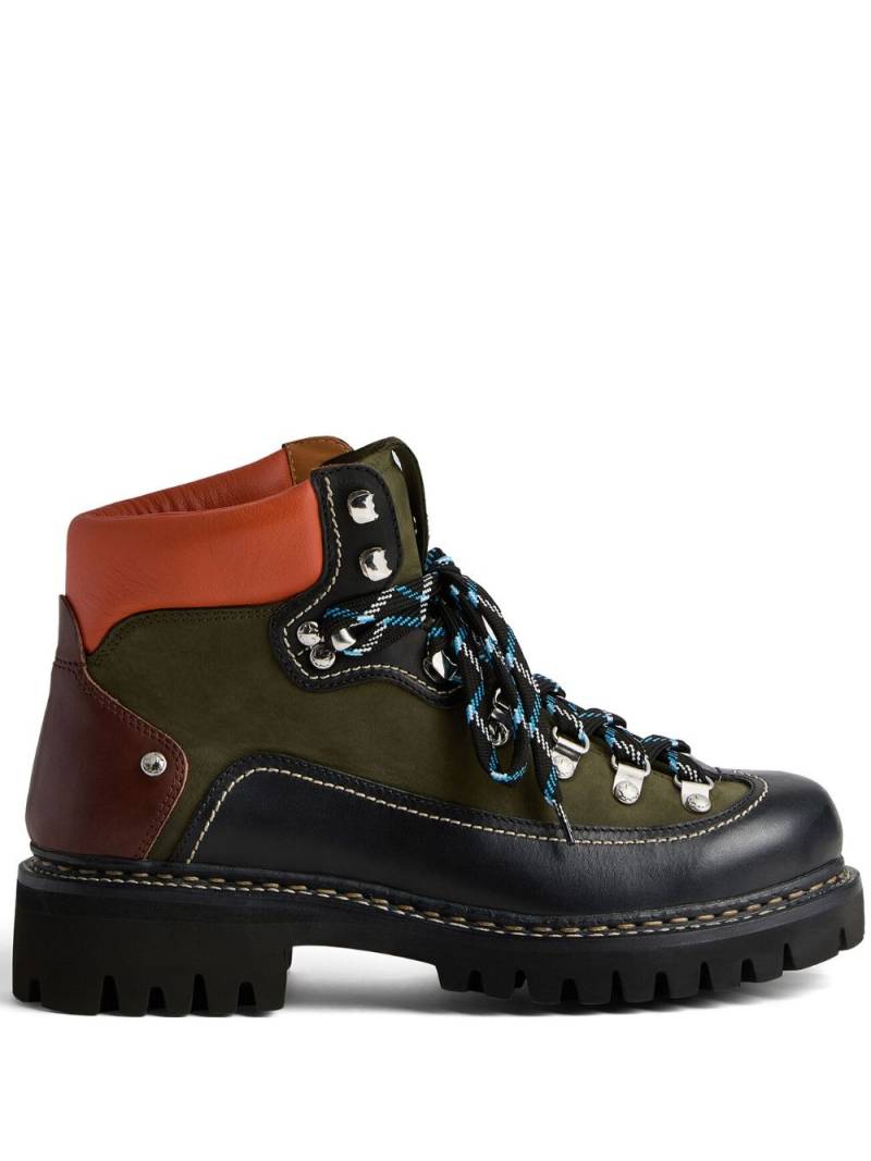 DSQUARED2 panelled leather hiking boots - Black von DSQUARED2