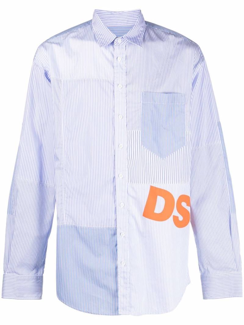 DSQUARED2 panelled logo shirt - Blue von DSQUARED2