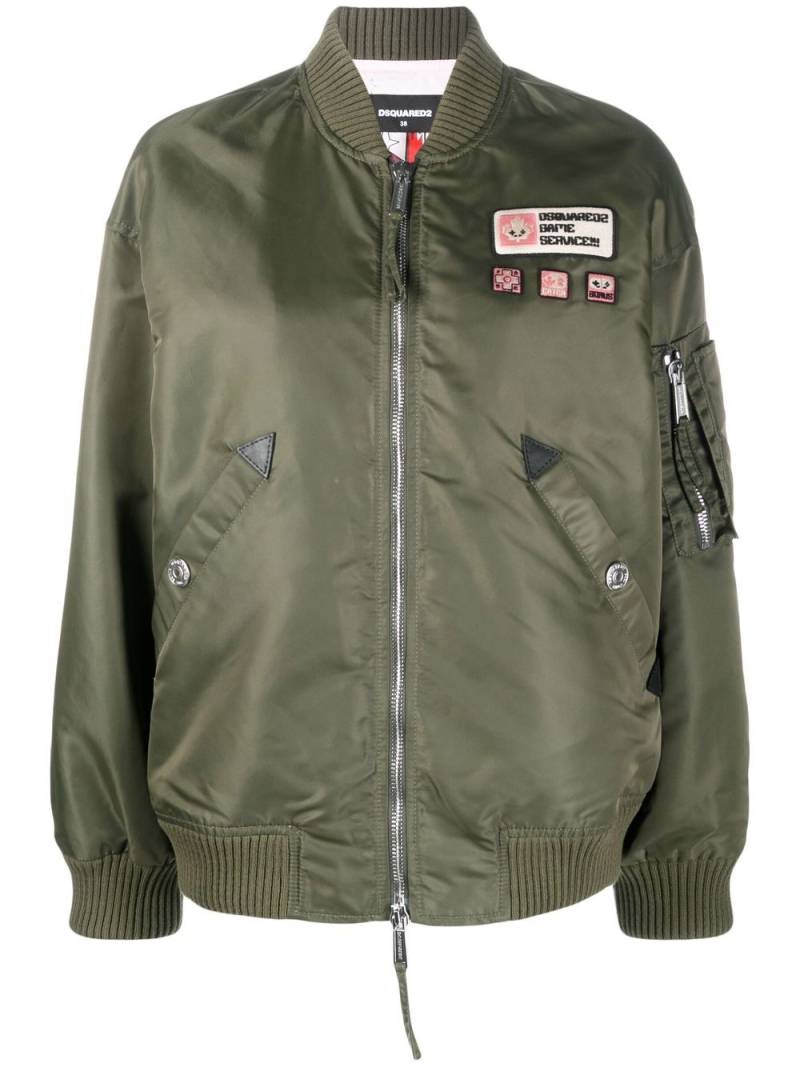 DSQUARED2 patch-detail bomber jacket - Green von DSQUARED2