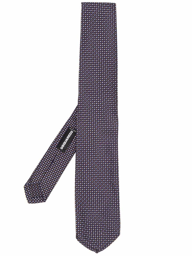 DSQUARED2 patterned silk tie - Blue von DSQUARED2