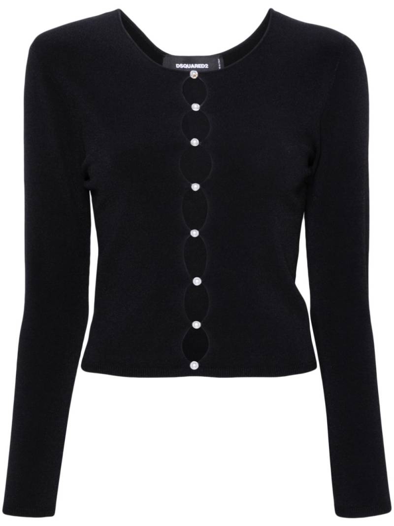 DSQUARED2 pearl-embellished knit top - Black von DSQUARED2