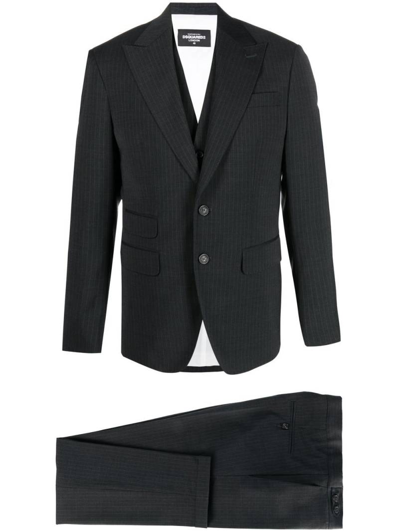 DSQUARED2 pinstripe-pattern three-piece suit - Grey von DSQUARED2