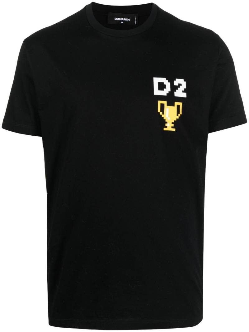 DSQUARED2 pixel-print short-sleeve T-shirt - Black von DSQUARED2