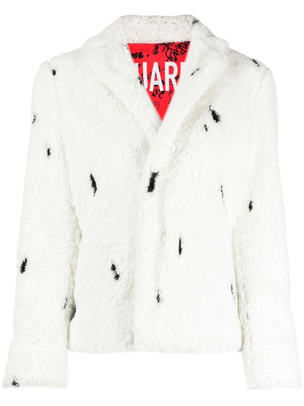 DSQUARED2 printed faux fur coat - White von DSQUARED2