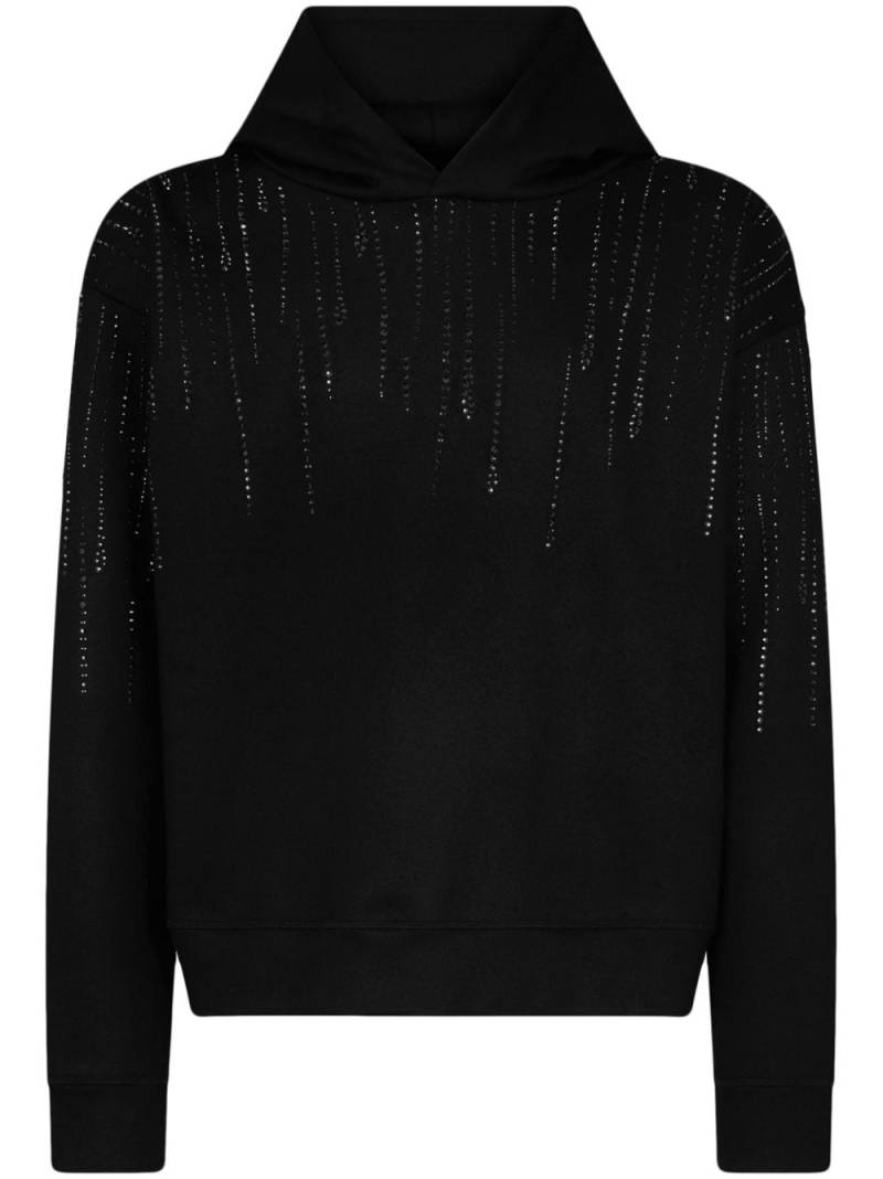 DSQUARED2 rhinestone-embellished drop-shoulder hoodie - Black von DSQUARED2