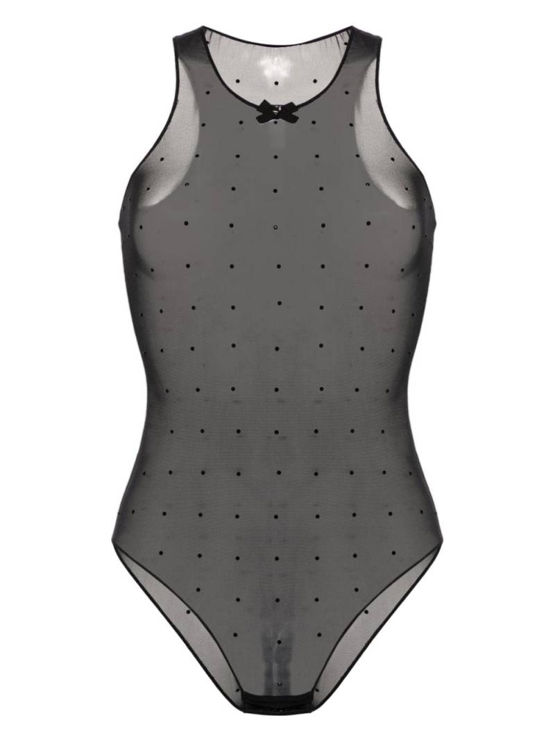 DSQUARED2 rhinestone-embellished mesh bodysuit - Black von DSQUARED2