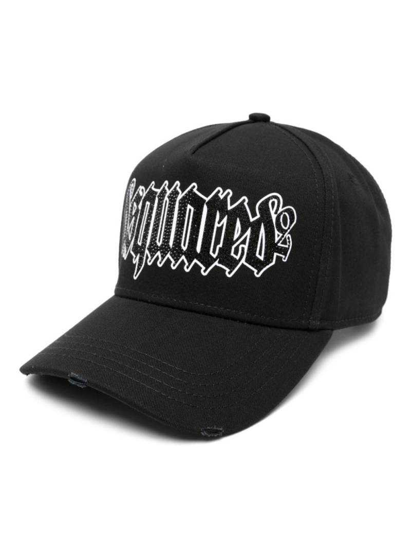 DSQUARED2 rhinestone-logo cap - Black von DSQUARED2