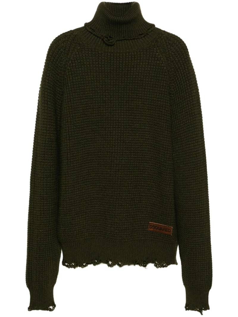 DSQUARED2 roll-neck wool jumper - Green von DSQUARED2