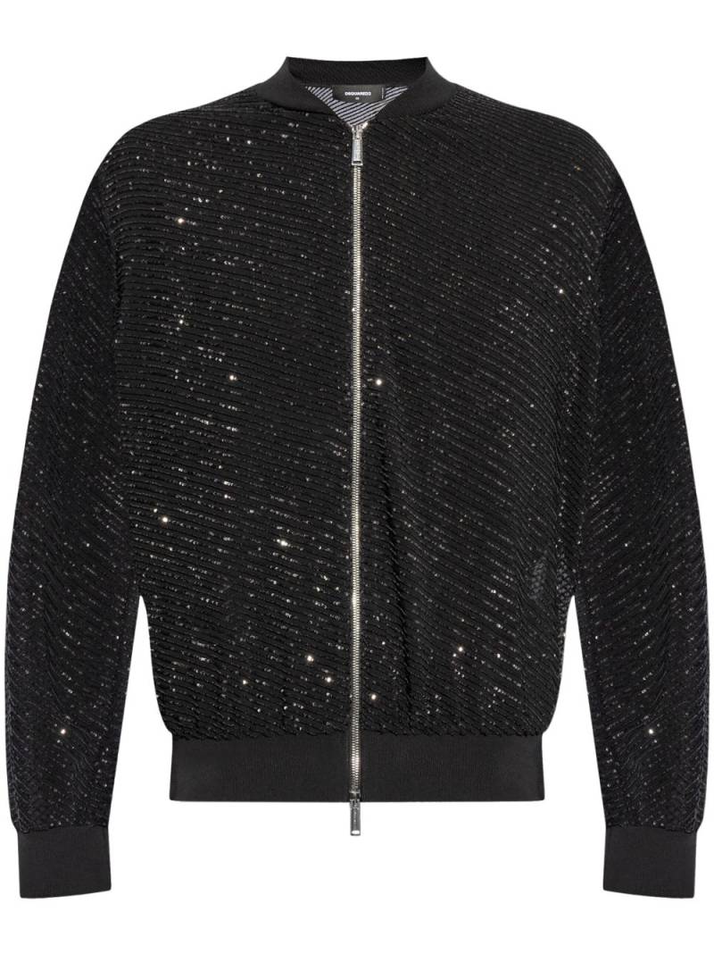 DSQUARED2 sequinned bomber jacket - Black von DSQUARED2