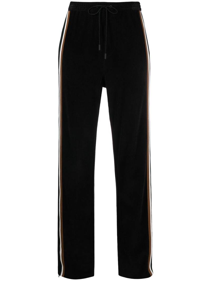 DSQUARED2 side-stripe corduroy track pants - Black von DSQUARED2