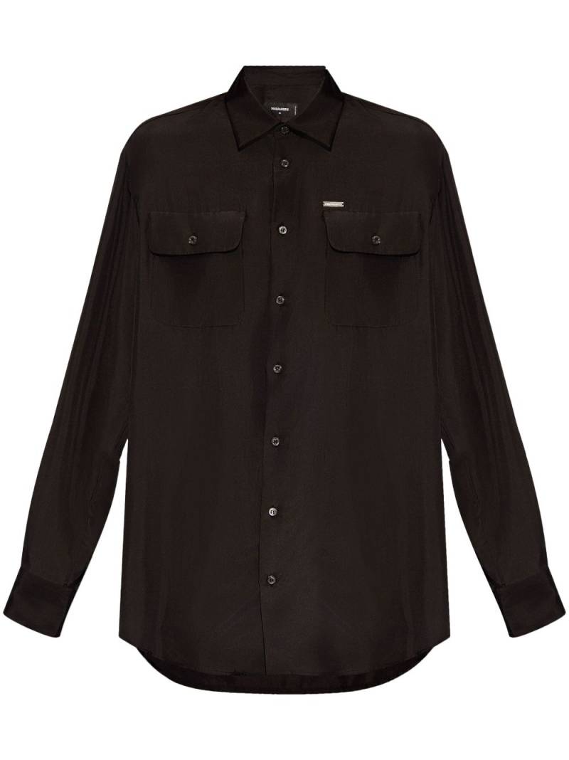 DSQUARED2 silk button up shirt - Black von DSQUARED2