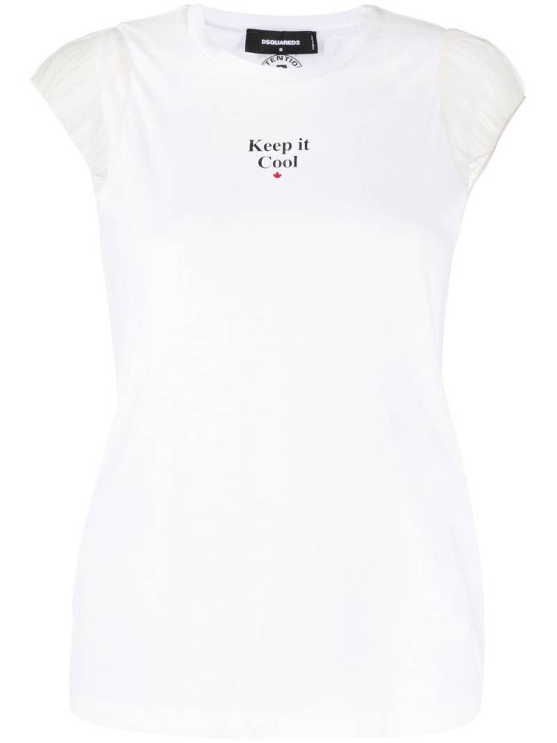 DSQUARED2 slogan print T-shirt - White von DSQUARED2