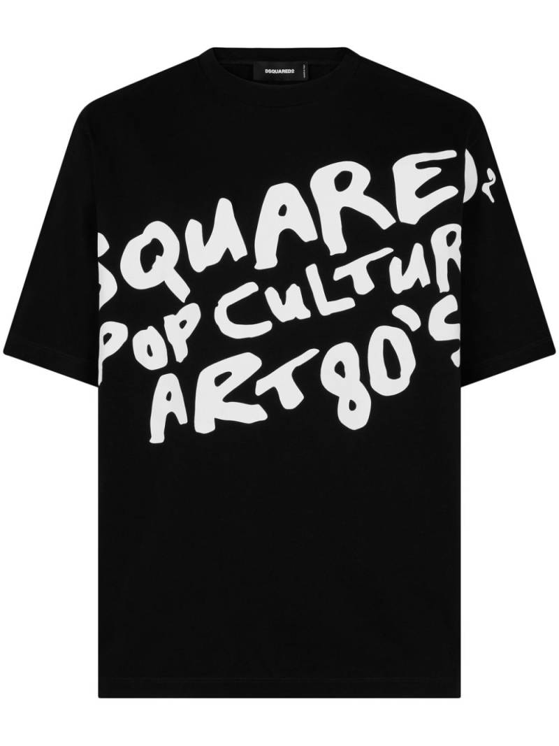 DSQUARED2 slogan-print cotton T-shirt - Black von DSQUARED2