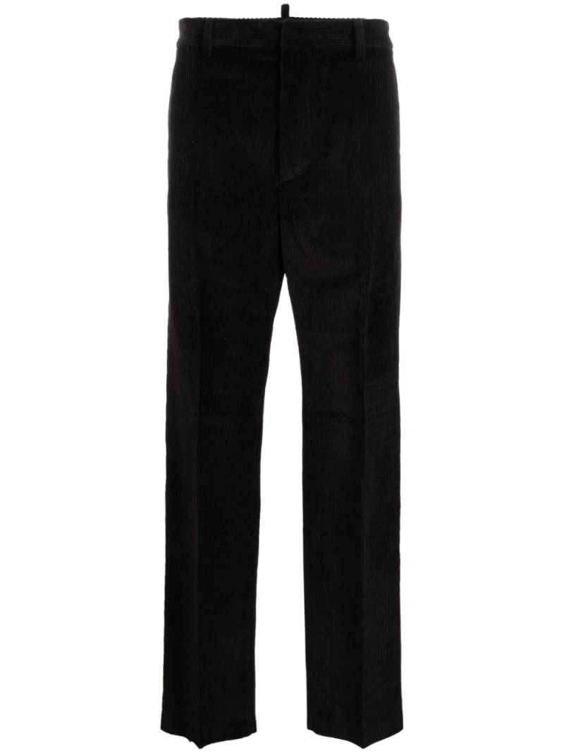 DSQUARED2 straight-leg corduroy trousers - Black von DSQUARED2