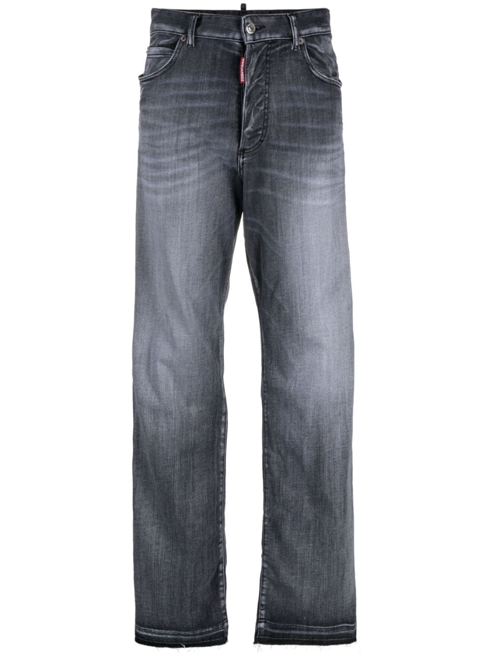 DSQUARED2 straight-leg stonewashed jeans - Grey von DSQUARED2