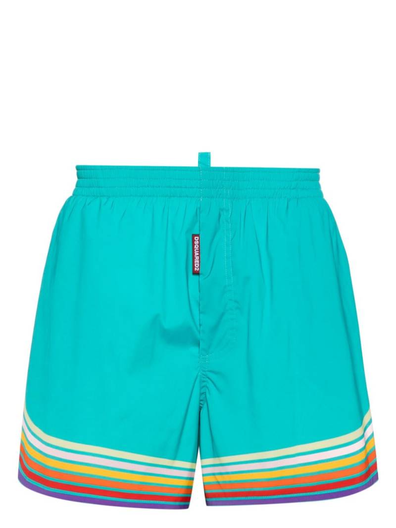 DSQUARED2 stripe-detail swim shorts - Green von DSQUARED2