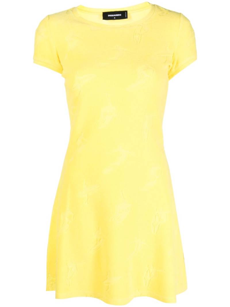 DSQUARED2 surfer-jacquard skater dress - Yellow von DSQUARED2