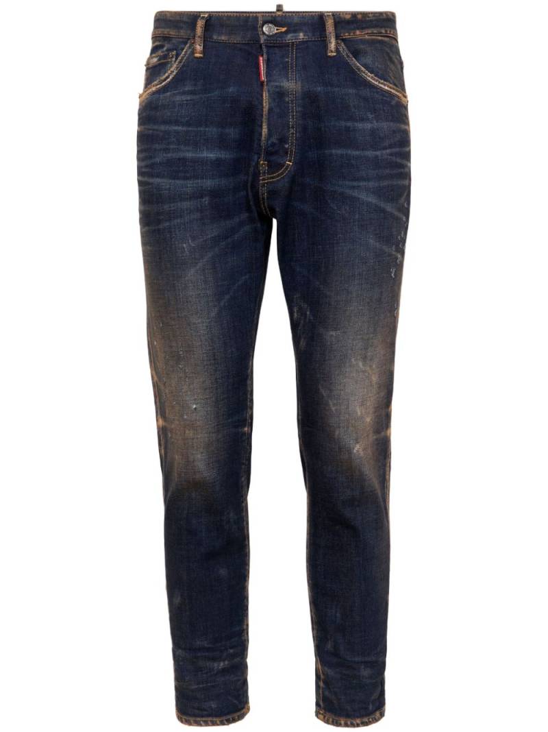 DSQUARED2 text-print slim-cut jeans - Blue von DSQUARED2