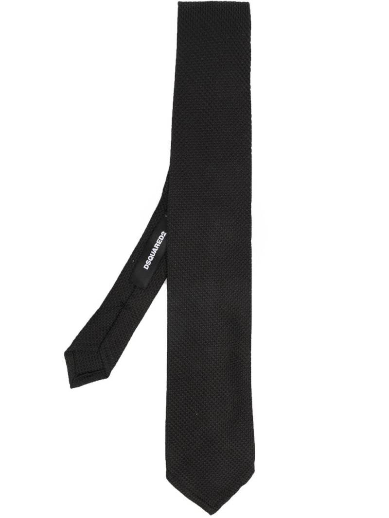 DSQUARED2 textured silk tie - Black von DSQUARED2