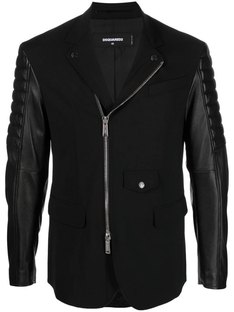 DSQUARED2 x Ibrahimović hybrid biker jacket - Black von DSQUARED2