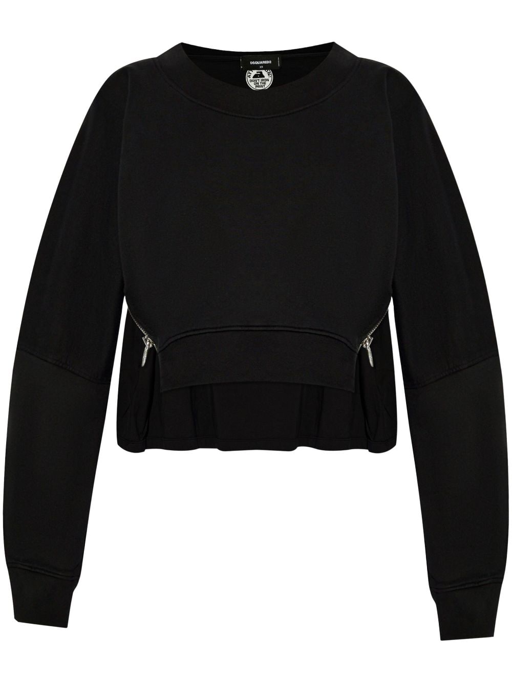 DSQUARED2 zip-detail cotton sweatshirt - Black von DSQUARED2