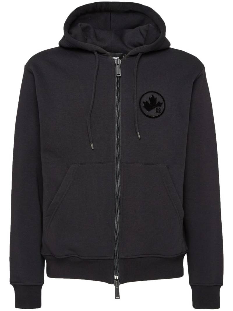 DSQUARED2 zip-up cotton hoodie - Black von DSQUARED2