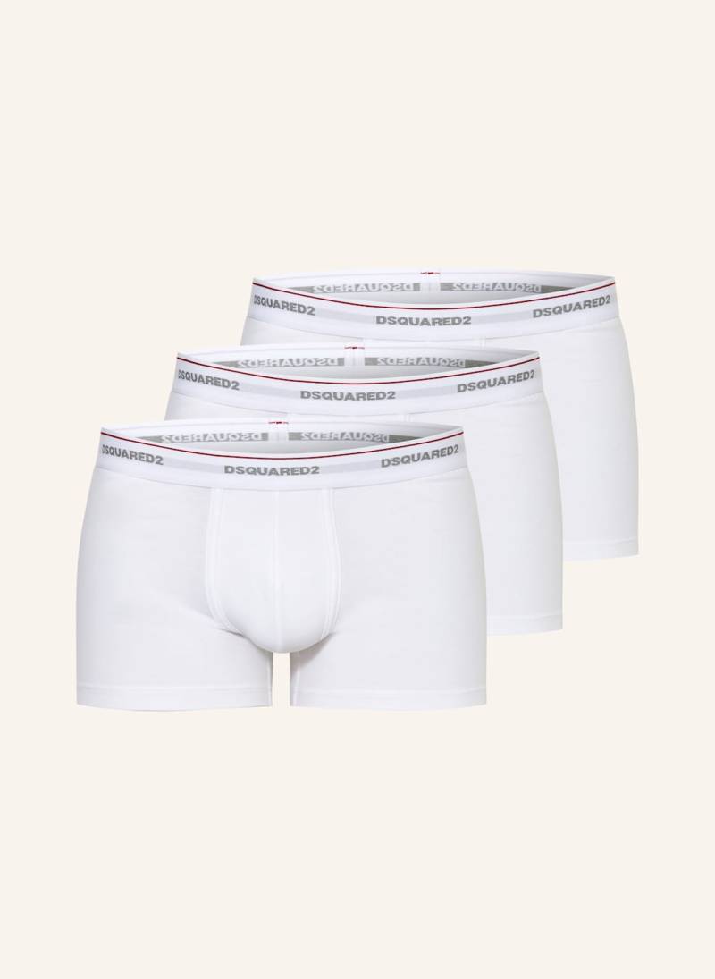 dsquared2 3er-Pack Boxershorts weiss von Dsquared2