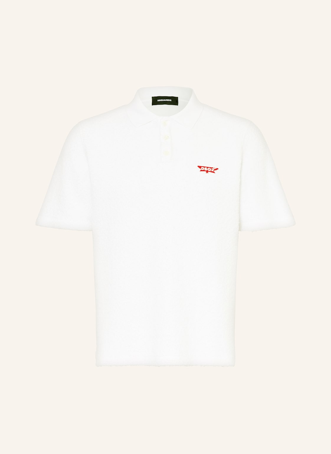 dsquared2 Frottee-Poloshirt Tennis Fit weiss von Dsquared2