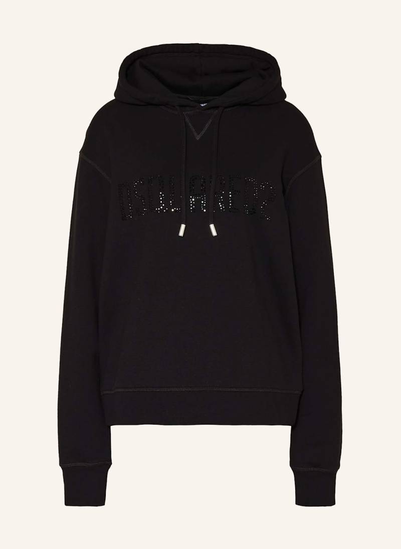 dsquared2 Hoodie Mit Schmucksteinen schwarz von Dsquared2