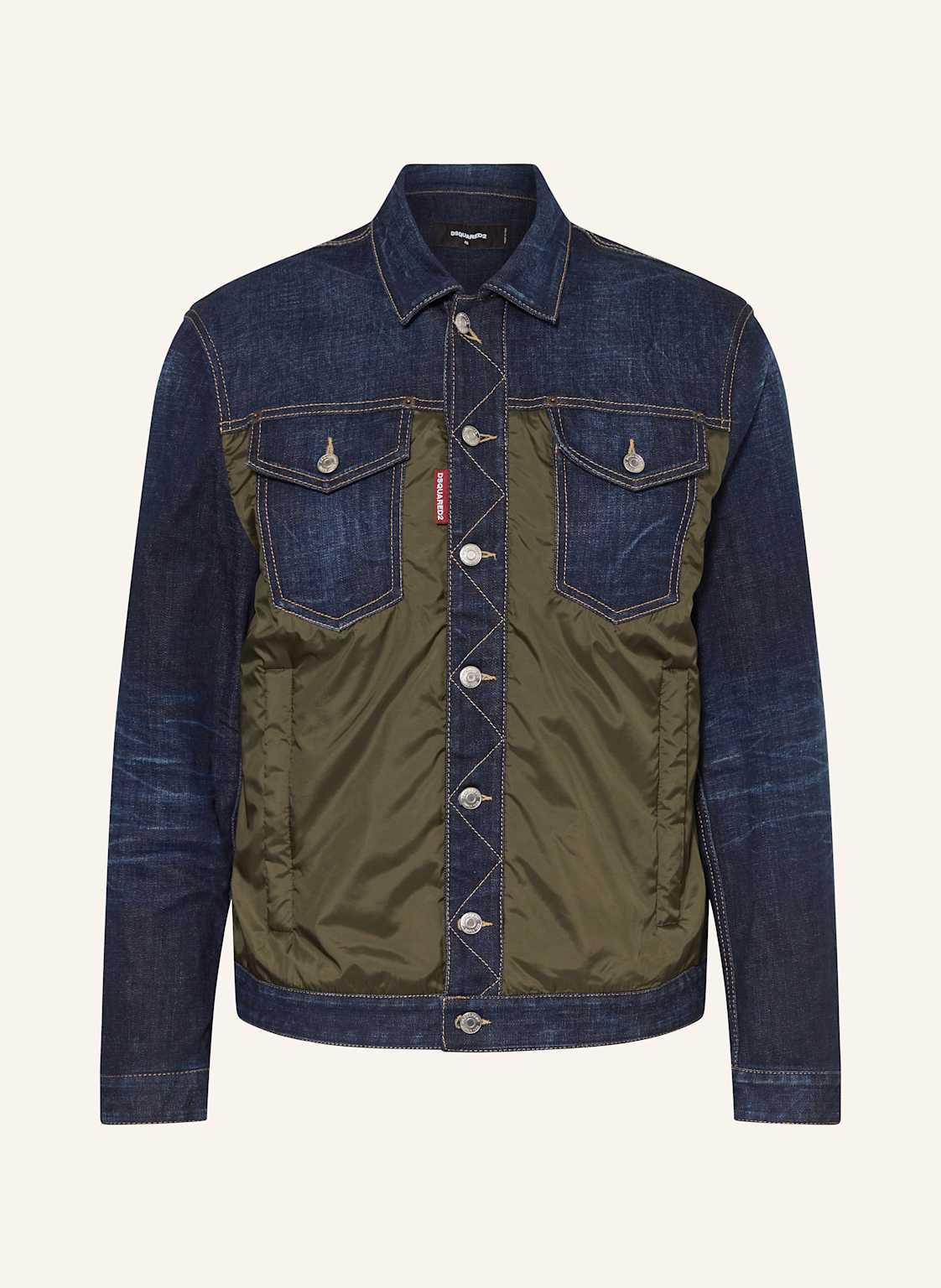 dsquared2 Jacke Im Materialmix gruen dsquared2 Jacke Im Materialmix gruen von Dsquared2