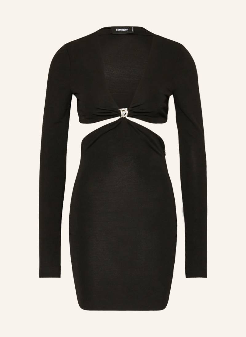 dsquared2 Jerseykleid Mit Cut-Outs Und Schmucksteinen schwarz von Dsquared2