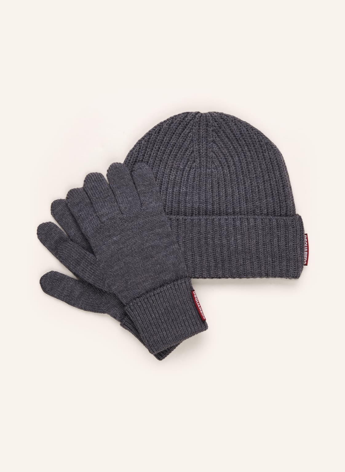 dsquared2 Set: Mütze Und Handschuhe grau von Dsquared2