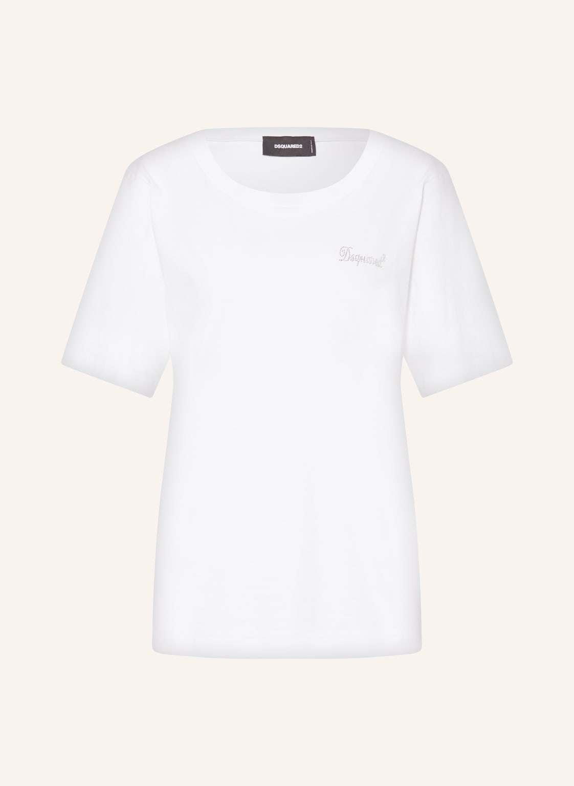 dsquared2 T-Shirt Mit Schmucksteinen weiss von Dsquared2