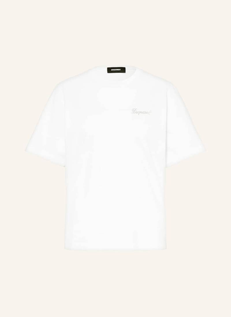 dsquared2 T-Shirt Mit Schmucksteinen weiss von Dsquared2