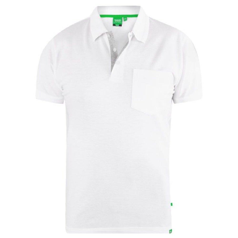 D555 Kingsize Piquepoloshirt Grant Herren Weiss 7XL von Duke