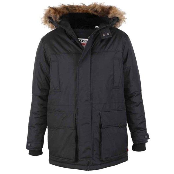 Lovett Parka Mit Kunstfellbesatz Herren Schwarz 7XL von Duke