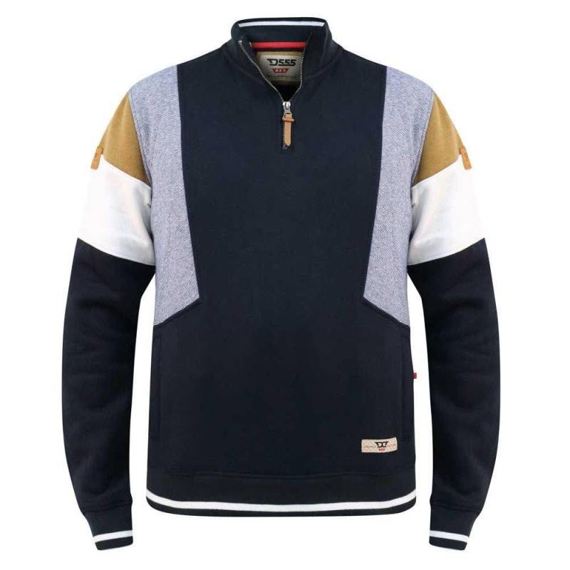 Kenington D555 Sweatshirt Mit Halbem Reißverschluss Herren Marine 4XL von Duke