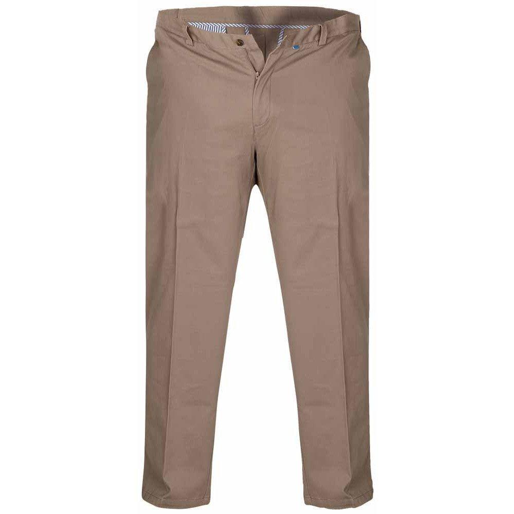 Kingsize Bruno Stretch Chino Hose Herren Beige W50 von Duke