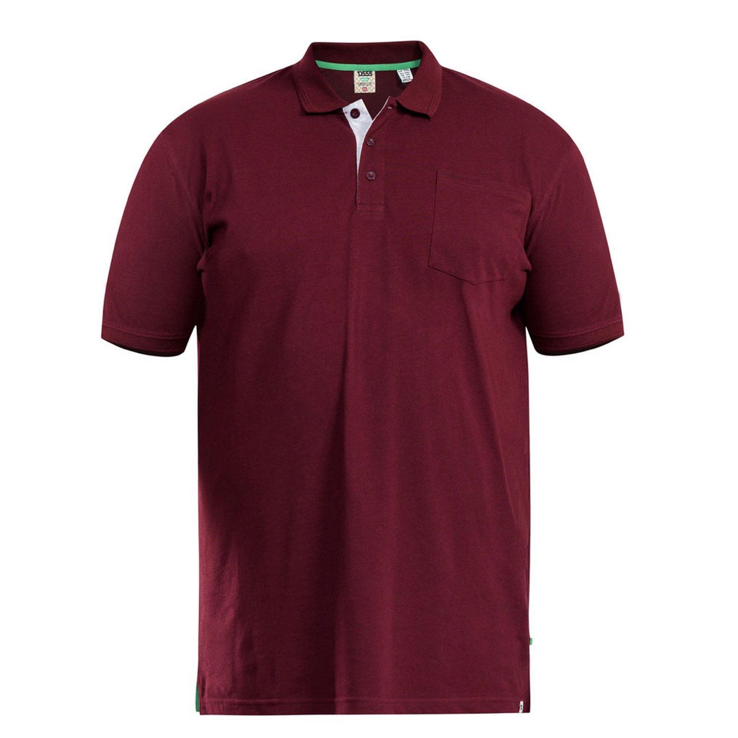 Kingsize Pique Poloshirt Grant Herren Bordeaux 5XL von Duke