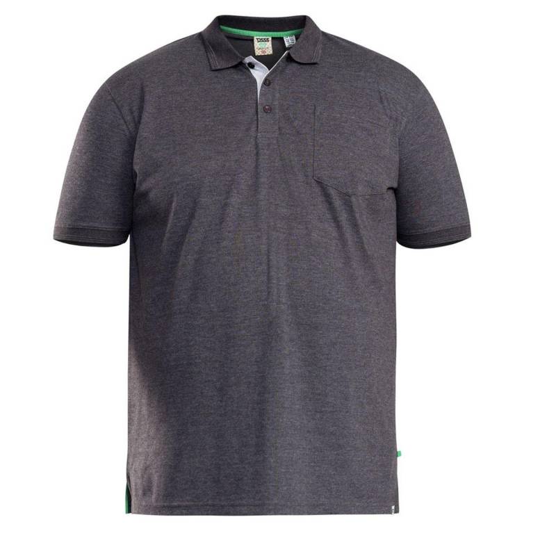 Kingsize Pique Poloshirt Grant Herren Charcoal Black 4XL von Duke