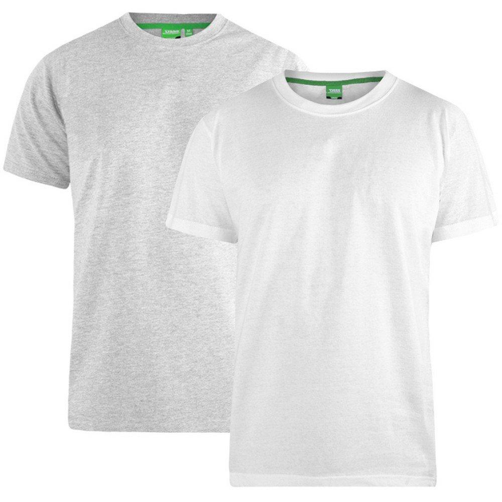 Duke - Kingsize TShirt Fenton, 2erPackung, für Herren, Grau, Größe 3XL von Duke