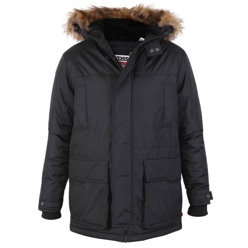 Lovett Parka Mit Kunstfellbesatz Herren Schwarz 5XL von Duke